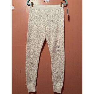 Old Navy Womens Leggings M Medium White Leopard Print Fitted Tight New